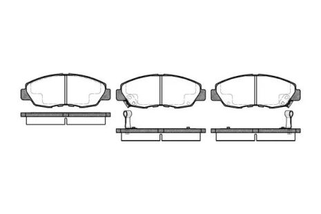 Комплект гальмівних колодок, дискове гальмо LAND ROVER, HONDA ACCORD, REMSA (032402)