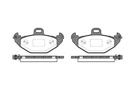 Комплект гальмівних колодок, дискове гальмо RENAULT LAGUNA, REMSA (068600)