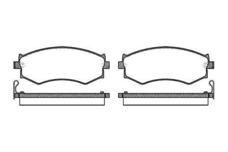 Комплект тормозных колодок, дисковый тормоз INFINITI G20, NISSAN 240, REMSA (035004)