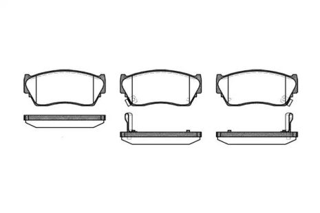 Набір гальмівних колодок, Nissan Sunny, REMSA (036402) Диск гальмо