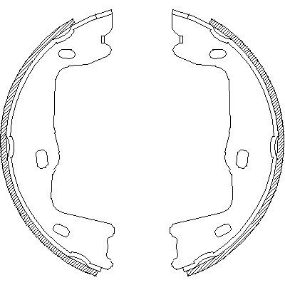 Комплект гальмівних колодок, гальмо стоянки CHEVROLET VECTRA, SAAB 9-5, REMSA (465100)
