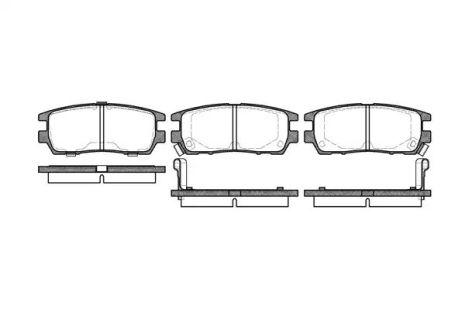 Комплект тормозных колодок, дисковый тормоз MITSUBISHI PAJERO, REMSA (040502)