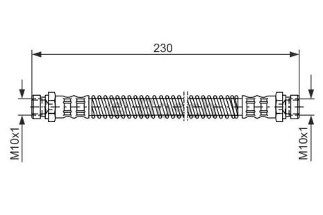 Шланг тормозной HYUNDAI GETZ, BOSCH (1987476019)