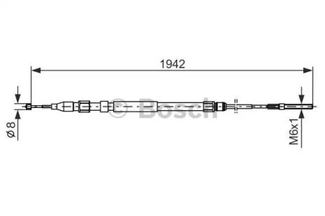 Трос ручного гальма BMW X5, BOSCH (1987477820)