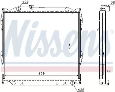 Toyota Land Cruiser, Nissens (64636a) радіатор охолодження двигуна