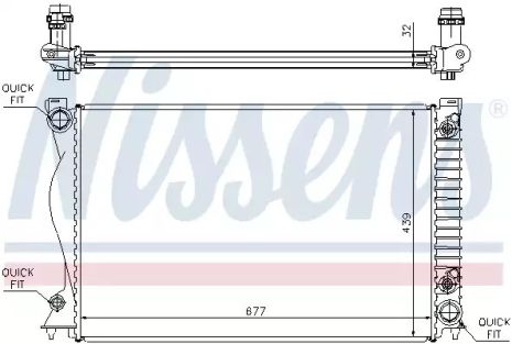 Audi A6, радіатор охолодження двигуна Nissens (60236a)