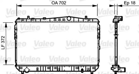 Chevrolot Lacetti, Daewoo Nubira, Valeo (735159) Радіатор охолодження двигуна