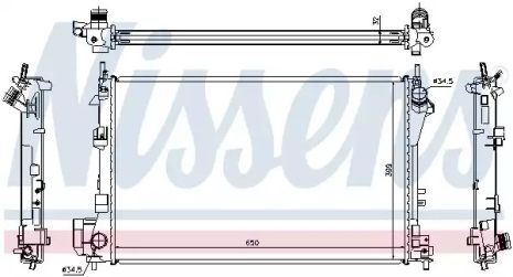 Радиатор охлаждения двигателя CADILLAC BLS, FIAT CROMA, NISSENS (63022A)