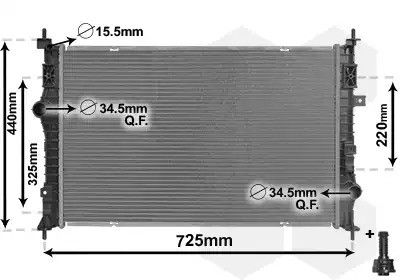 Радіатор охолодження двигуна PEUGEOT PARTNER, CITROËN BERLINGO, Van Wezel (09012710)