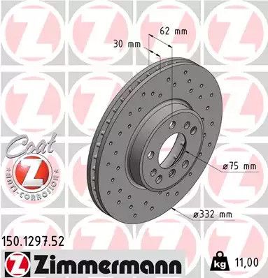 BRAKE BMW X5, DISC Zimmermann (150129752)