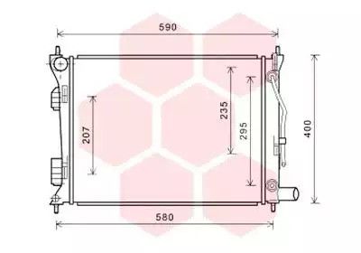 Радіатор охолодження двигуна KIA RIO, HYUNDAI ACCENT, Van Wezel (82002276)