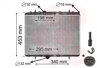 Радіатор охолодження двигуна OPEL CROSSLAND, DS DS, Van Wezel (40002255)