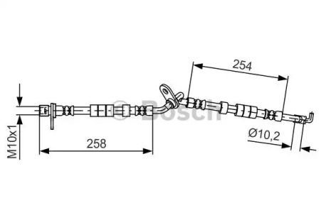 Шланг тормозной MAZDA 6, BOSCH (1987481597)