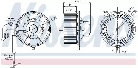 Вентилятор салону VW POLO, SEAT CORDOBA, NISSENS (87031)