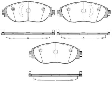 Набір гальмівних колодків, VW Tiguan, REMSA (147000) Диск гальма