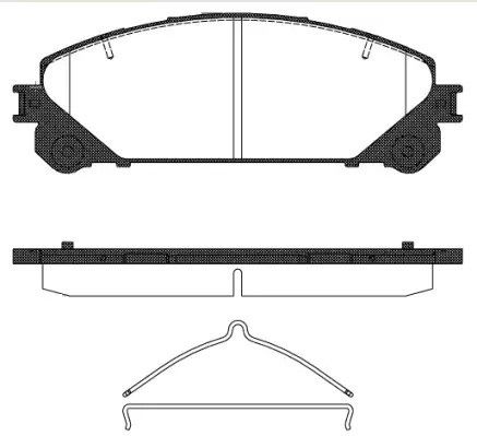 Комплект тормозных колодок, дисковый тормоз LEXUS RX, TOYOTA HIGHLANDER, REMSA (131200)