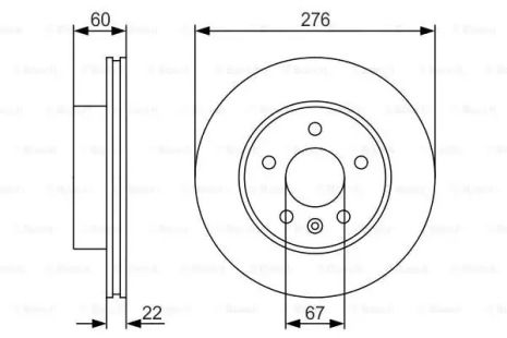 Диск тормозной MERCEDES-BENZ V-CLASS, BOSCH (0986479R95)