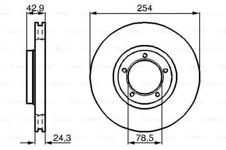 Диск тормозной FORD AUSTRALIA, BOSCH (0986478160)