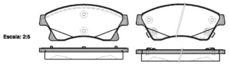 Комплект гальмівних колодок, дискове гальмо CHEVROLET CRUZE, OPEL ASTRA, REMSA (143112)