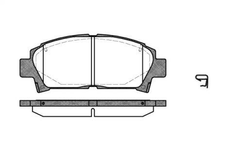 Набір гальмівних колодків, Toyota MR, REMSA (042702) Диск -гальмо.