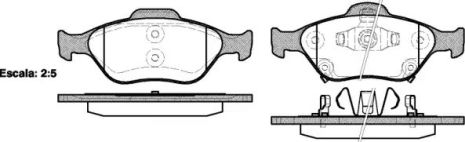 Комплект гальмівних колодок, дискове гальмо DAIHATSU CHARADE, TOYOTA YARIS, REMSA (076612)