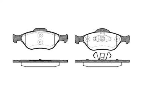 Набір гальмівних майданчиків, диск Brake Mazda 2, Ford Fiesta, REMSA (076600)