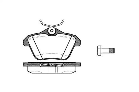 Гальмівні колодки Set, Alfa Romeo, Lancia Lybra, REMSA (058110)