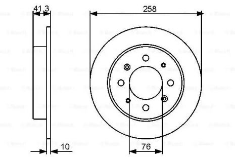 Диск тормозной KIA CERATO, BOSCH (0986479462)