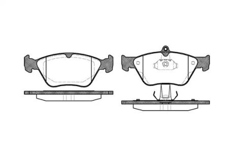 Комплект тормозных колодок, дисковый тормоз OPEL CAVALIER, OPEL VECTRA, REMSA (046800)