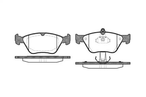 Комплект гальмівних колодок, дискове гальмо OPEL CAVALIER, OPEL VECTRA, REMSA (046800)