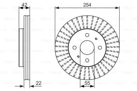 Диск тормозной SUBARU JUSTY, DAIHATSU MATERIA, BOSCH (0986479685)