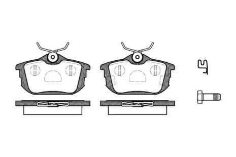 Набір гальмівних майданчиків, Disk Brake Smart Forfour, Volvo V40, REMSA (060512)