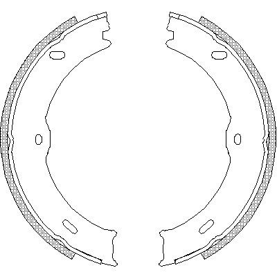Комплект гальмівних колодок, гальмо стоянки MERCEDES-BENZ SPRINTER, VW CRAFTER, REMSA (474600)
