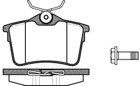 Комплект гальмівних колодок, дискове гальмо PEUGEOT 308, CITROËN BERLINGO, REMSA (138200)