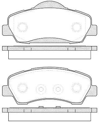 Комплект гальмівних колодок, дискове гальмо PEUGEOT 308, CITROËN C4, REMSA (153000)