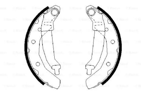 Комплект гальмівних колодок CHEVROLET SPARK, DAEWOO MATIZ, BOSCH (0986487628)