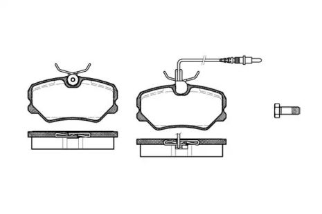 Набір гальмівних майданчиків, Disk Brake Peugeot 405, Citroyn ZX, REMSA (026202)