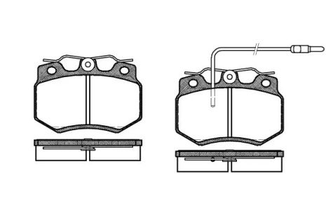 Комплект гальмівних колодок, дискове гальмо PEUGEOT 205, REMSA (017002)