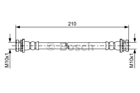 Шланг тормозной RENAULT KOLEOS, NISSAN X-TRAIL, BOSCH (1987481628)