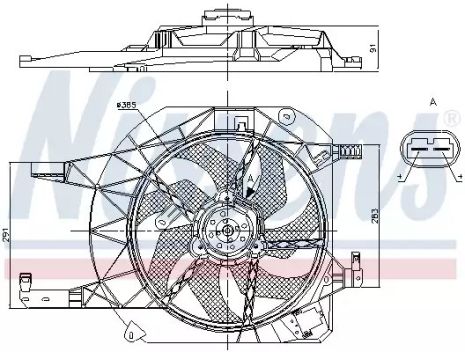 Вентилятор охолодження двигуна NISSAN PRIMASTAR,OPEL VIVARO, NISSENS (85883)