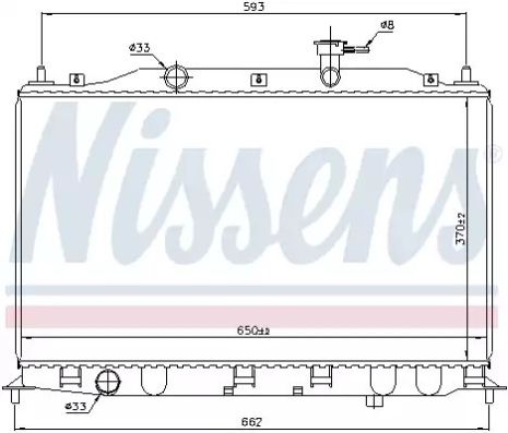 Hyundai Accent, Nissens (67509) радіатор охолодження двигуна