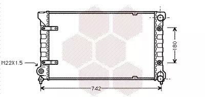 Радиатор охлаждения двигателя SEAT TOLEDO, Van Wezel (49002009)
