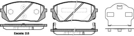 Комплект тормозных колодок, дисковый тормоз JAC REFINE, HYUNDAI i40, REMSA (130202)