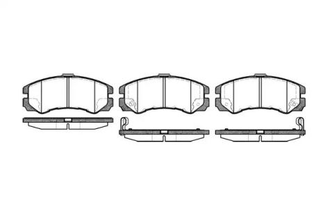 Комплект тормозных колодок, дисковый тормоз ISUZU TFR/TFS, OPEL INSIGNIA, REMSA (042522)