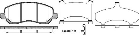 Набір гальмівних майданчиків, Disk Brake Peugeot 4008, Citroyn C4, REMSA (080431)