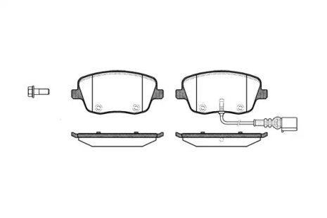 Комплект тормозных колодок, дисковый тормоз SEAT CORDOBA, SKODA ROOMSTER, REMSA (077501)