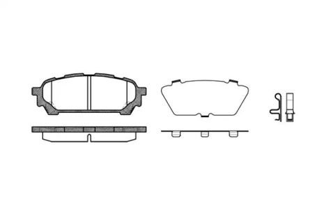 Комплект гальмівних колодок, дискове гальмо SUBARU FORESTER, REMSA (117601)