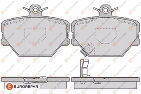 Комплект гальмівних колодок, дискове гальмо SMART FORTWO, EUROREPAR (1617262880)