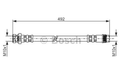 Шланг гальмівний VAUXHALL MOVANO, OPEL MOVANO, BOSCH (1987481057)