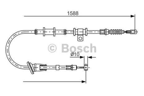 Трос ручного гальма MITSUBISHI CARISMA, BOSCH (1987482245)